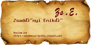 Zsadányi Enikő névjegykártya